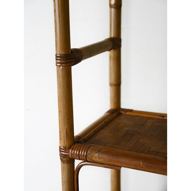Brown Vintage Bamboo Bookcase, 1960s For Sale - Image 8 of 11