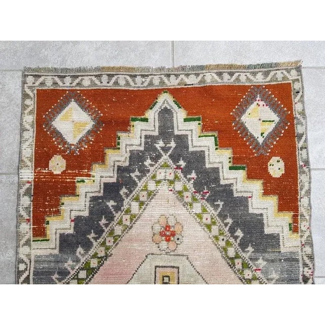 1960s Small Vintage Handknotted Rug For Sale - Image 9 of 10