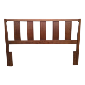 Vintage Mid-Century Modern Walnut Queen/Full Size Bed Headboard