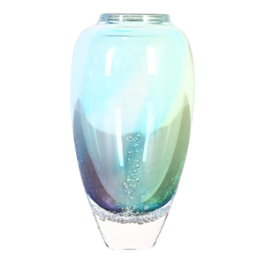 Contemporary "Seafoam" Hand-Blown Vase by Buzz Blodgett