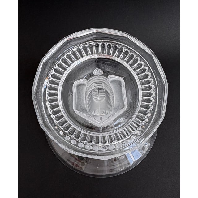 Vintage Portieux Crystal Compote Bowl W/Dolphin For Sale - Image 9 of 9