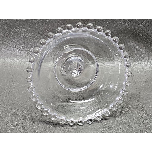Imperial Glass Candlewick Candlestick Holder For Sale - Image 4 of 5