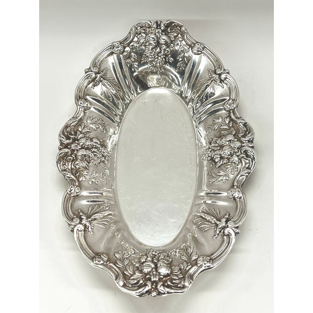 Silver Vintage Reed & Barton Francis I Sterling Silver Serving Tray For Sale - Image 8 of 10
