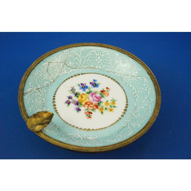 Vintage Porcelain and Bronze Ashtray by Le Tallec Paris, 1920s For Sale - Image 4 of 18