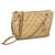 Contemporary 1980s Vintage Chanel Beige Lambskin Leather and Brass Shoulder Bag For Sale - Image 3 of 18