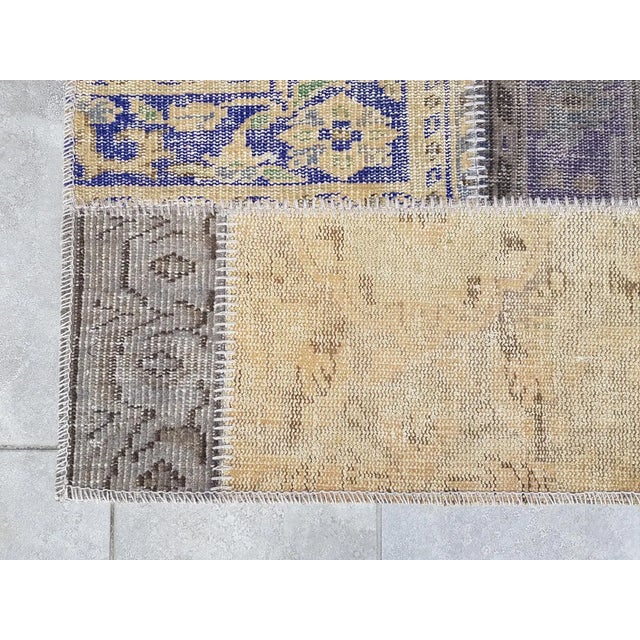 Grey & Beige Vintage Oushak Runner For Sale - Image 10 of 10