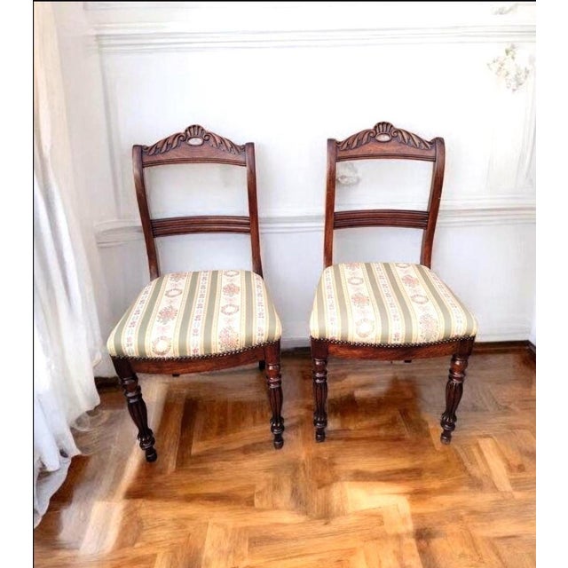 Antique French Louis Philippe Dining Chairs in Wood, 1800s, Set of 2 For Sale - Image 10 of 11
