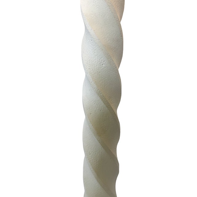 Sculpture Materials Mid-Century Modern Hollywood Regency Spiral Floor Lamp in Michael Taylor Style For Sale - Image 7 of 12