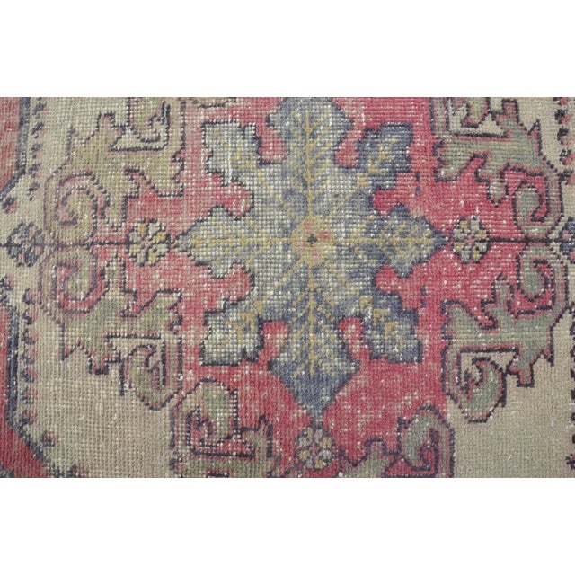 1960s Handmade wool and cotton rug in Turkish Anatolian Small Rug, Vintage Doormat Rug, Turkish Decorative Rug, Handmade...