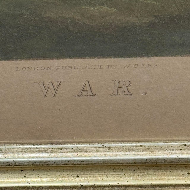 Framed Pair of 19th Century 'War' and 'Peace' Hand-Tinted Lithographs For Sale - Image 9 of 13