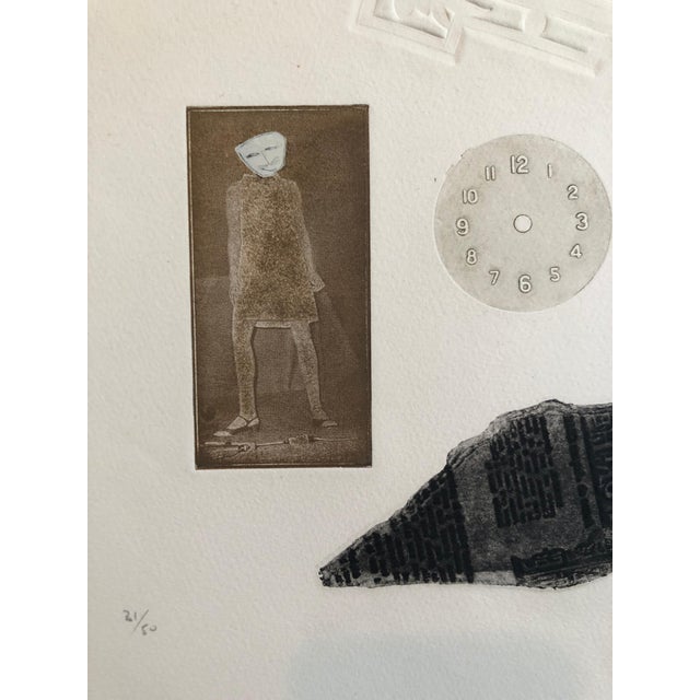 Early 20th Century Zvi Milshtein, Portraits Erotic Vignettes French Israeli Surrealist Aquatint Etching Le Colonel, c.1960s For Sale - Image 5 of 6