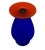 Tangerine Blue & Tangerine Satin Glass Vase - Attributed to Carlo Moretti For Sale - Image 8 of 10