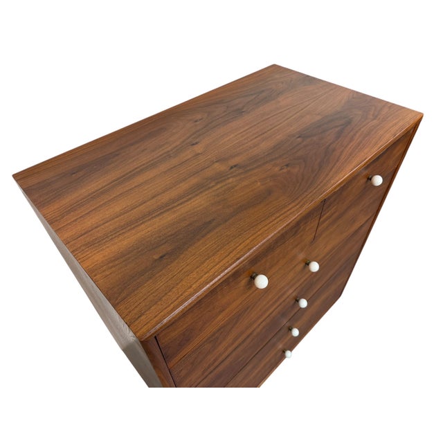 1960s Mid-Century Modern Drexel Declaration Walnut High Chest For Sale - Image 5 of 9