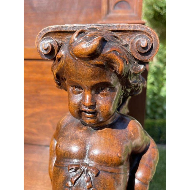 Carved Walnut Bench by Honoré Dufin For Sale - Image 5 of 13