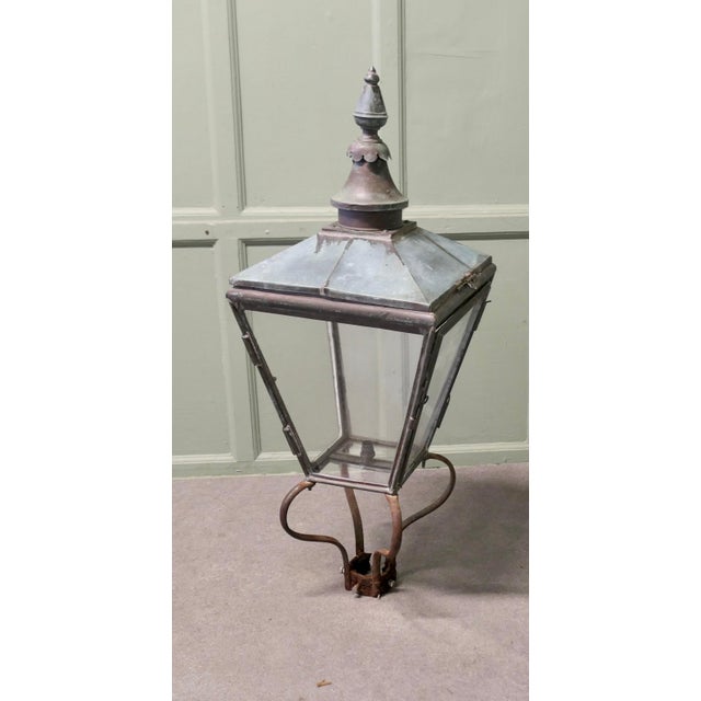 Large Victorian Copper Lantern For Sale - Image 5 of 8