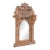 Antique Indian Carved and Painted Teakwood Window – Mirror For Sale