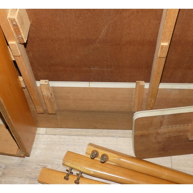Extendable Wooden Kitchen Table with Resopal Top, 1950s For Sale - Image 11 of 13