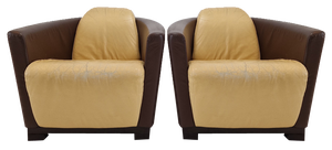 Set of Calia Club or Lounge Chairs, Italy, 1980s
