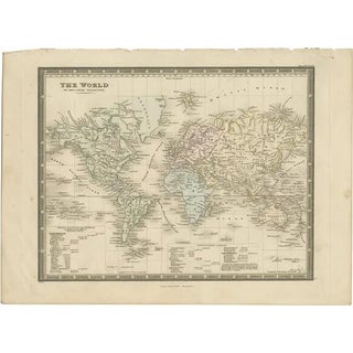 Antique Map of the World by Wyld, 1845 For Sale