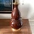 Mid-Century Modern Christopher Spitzmiller Espresso Glaze Double Gourd Ceramic Table Lamp For Sale - Image 3 of 7