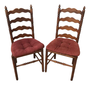 1970s Vintage Italian Rush Seating Caned Farm Chairs