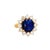 Contemporary 7.11 Carat Blue Sapphire Diamond 18k Yellow Gold Halo Ring, Gia Certified, Size 7.5 For Sale - Image 3 of 8