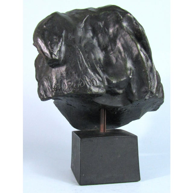 Auguste Rodin Head of Balzac Bronzed Sculpture Museum Reproduction Rudier Foundry Paris For Sale - Image 4 of 11