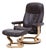 Set of Consul Recliner with Ottoman in Leather from Stressless For Sale