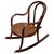Victorian Antique Vienna Secession Child's Bent Oak Rocking Chair W/ Picture Seat Attributed to Fischel For Sale - Image 3 of 6
