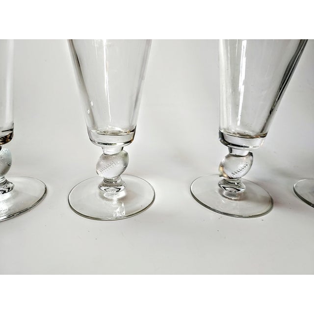 1970s Vintage Football Stem Pilsners- Set of 4 For Sale - Image 5 of 6
