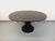 Vintage Round Dining Table in Black Wood-Effect Melamine and Chrome Metal, Space Age/1970s Style, with Integrated Extension For Sale - Image 17 of 18
