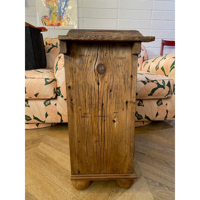 1910s Antique Wooden Storage Medicine Cabinet | Apothecary Style Cabinet | Jewelry Storage For Sale - Image 5 of 11