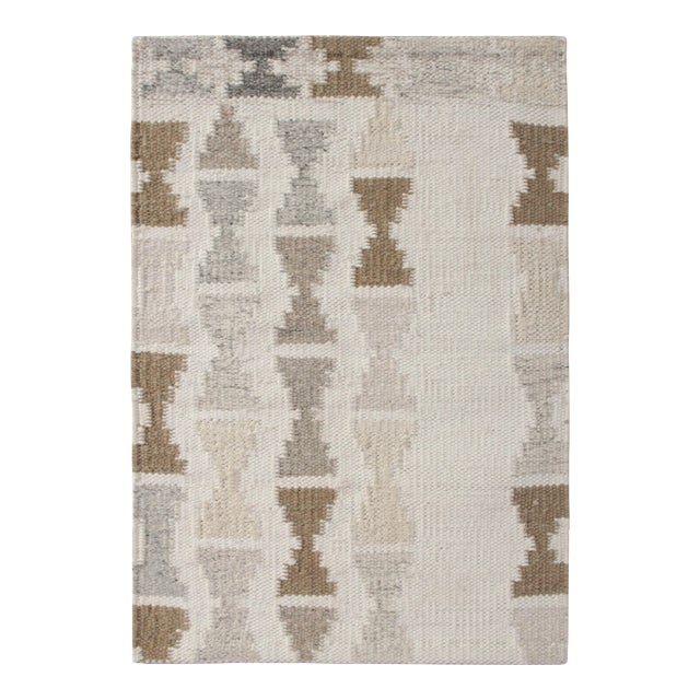 Muted Scandinavian Kilim Rug by Celerie Kemble for Chairish, 2'6"x12' For Sale