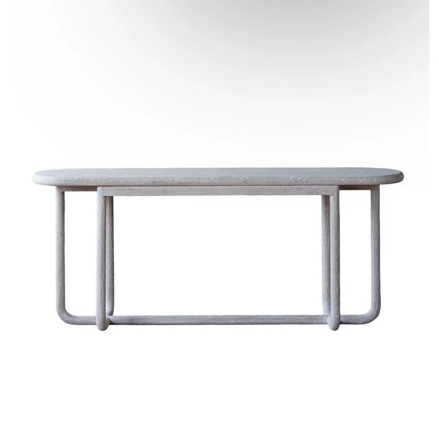 Contemporary Matthew Izzo Home Malibu Elm Wood Console Table For Sale - Image 3 of 5