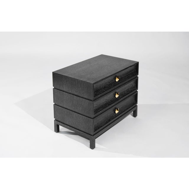 Stacked Bedside Table in Black Ceruse For Sale In New York - Image 6 of 18