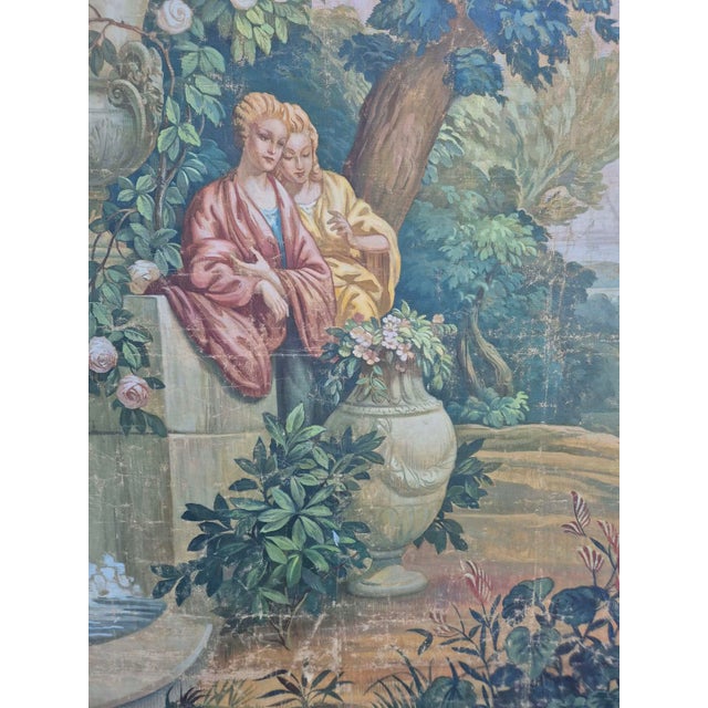 Unknown, Imitating a Tapestry, 1800s, Oil on Canvas For Sale - Image 10 of 12