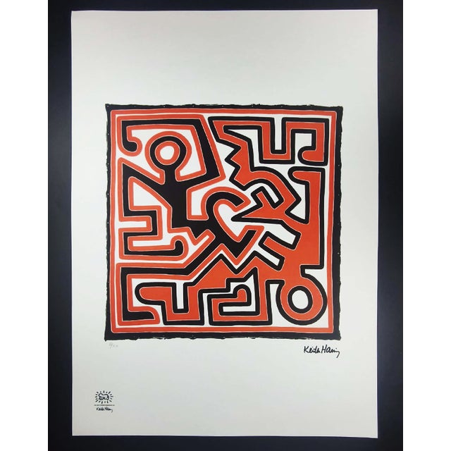 Keith Haring, Figurative Composition, Limited Edition Lithograph, 1990s For Sale - Image 8 of 8