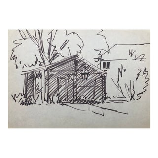 1950s Henry Gasser Cottage Drawing For Sale