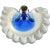 Murano Vintage Blue White Gold Flecks Italian Art Glass Seashell Ring Dish Mid Century Era Decorative Bowl For Sale In Orlando - Image 6 of 6