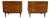 Vintage Mid Century Modern Pair of Drexel Declaration Walnut 3-Drawer Dresser and 3-Drawer Vanity by Kipp Stewart For Sale