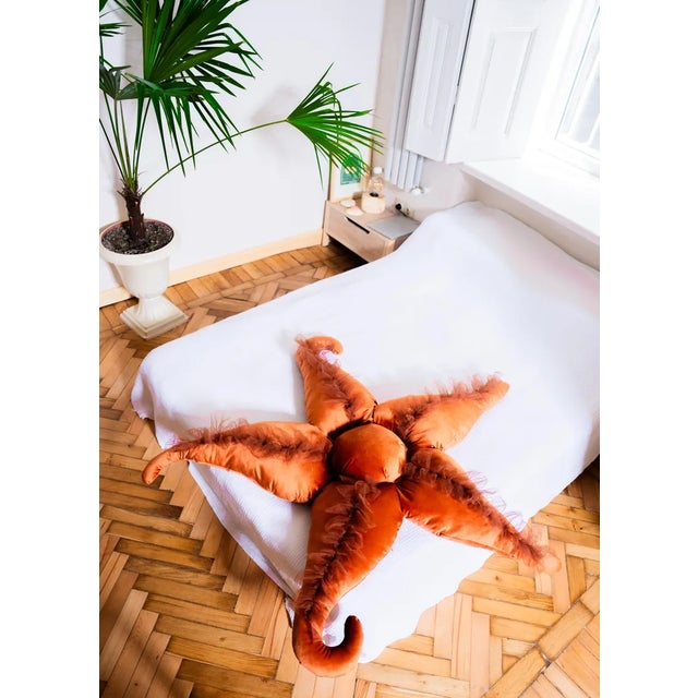 Handmade Starfish Pillow, Modern Living Room Decor, Coastal Home Decor For Sale - Image 4 of 6