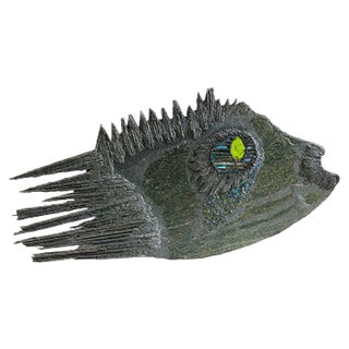 Large Brutalist Fish Sculpture by Jules De Waele for Pia Manu, 1973 For Sale