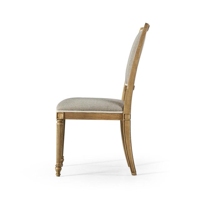 French Classic French Style Dining Chairs in Cherry Finish- Set of 2 For Sale - Image 3 of 7