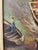 Original Signed “Sher” Oil on Canvas – Harbor Fishing Village With Men & Boats – Framed, 31.25” X 26” For Sale - Image 10 of 14