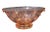 Vintage Deco Depression Glass Imperial Pink Cut Floral Oval Footed Center Bowl For Sale - Image 9 of 9