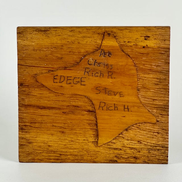 An original and unique wood folk art carving signed on the back Richard Haran. This is one of few we have in the store...