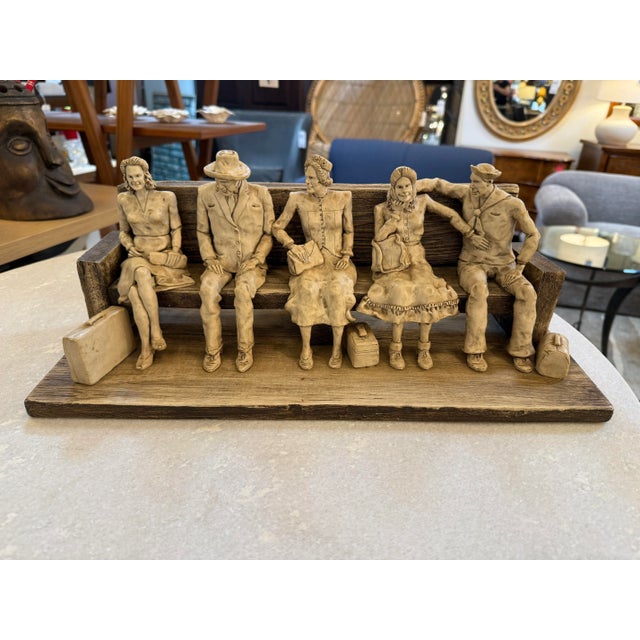 Contemporary Circa 1990's Betty Difuntorum "The Waiting" Resin Sculpture For Sale - Image 3 of 12