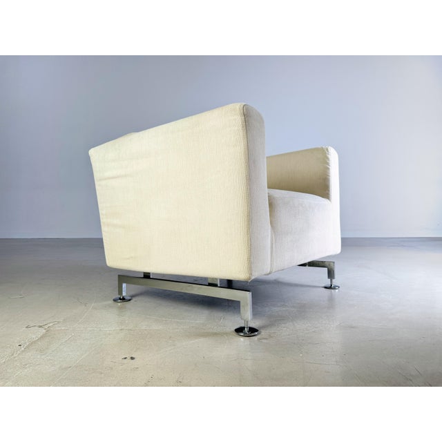 Light Beige Serge Model Armchair in Fabric For Sale - Image 4 of 9