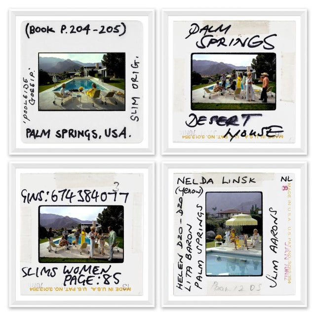 Getty Images, "Palm Springs Archival Slides", Slim Aarons, Framed Art Prints - Set of 4 For Sale In Tampa - Image 6 of 6