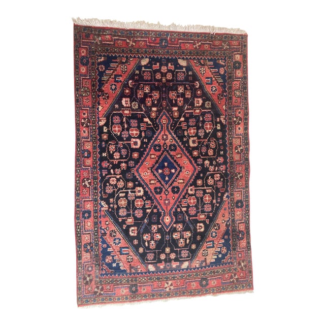 Early 20th Century Vintage Turkish Hand-Knotted Rug- 3′8″ × 5′10″ For Sale
